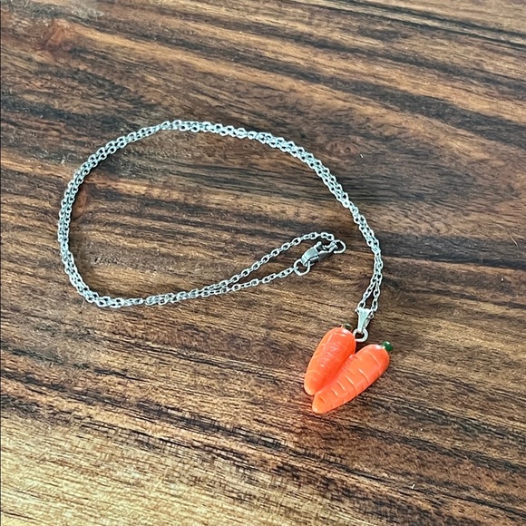 Charming Orange Carrot Necklace - Picture 3 of 5